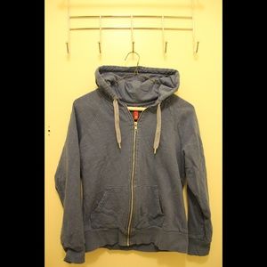 H&M light blue zip up hoodie